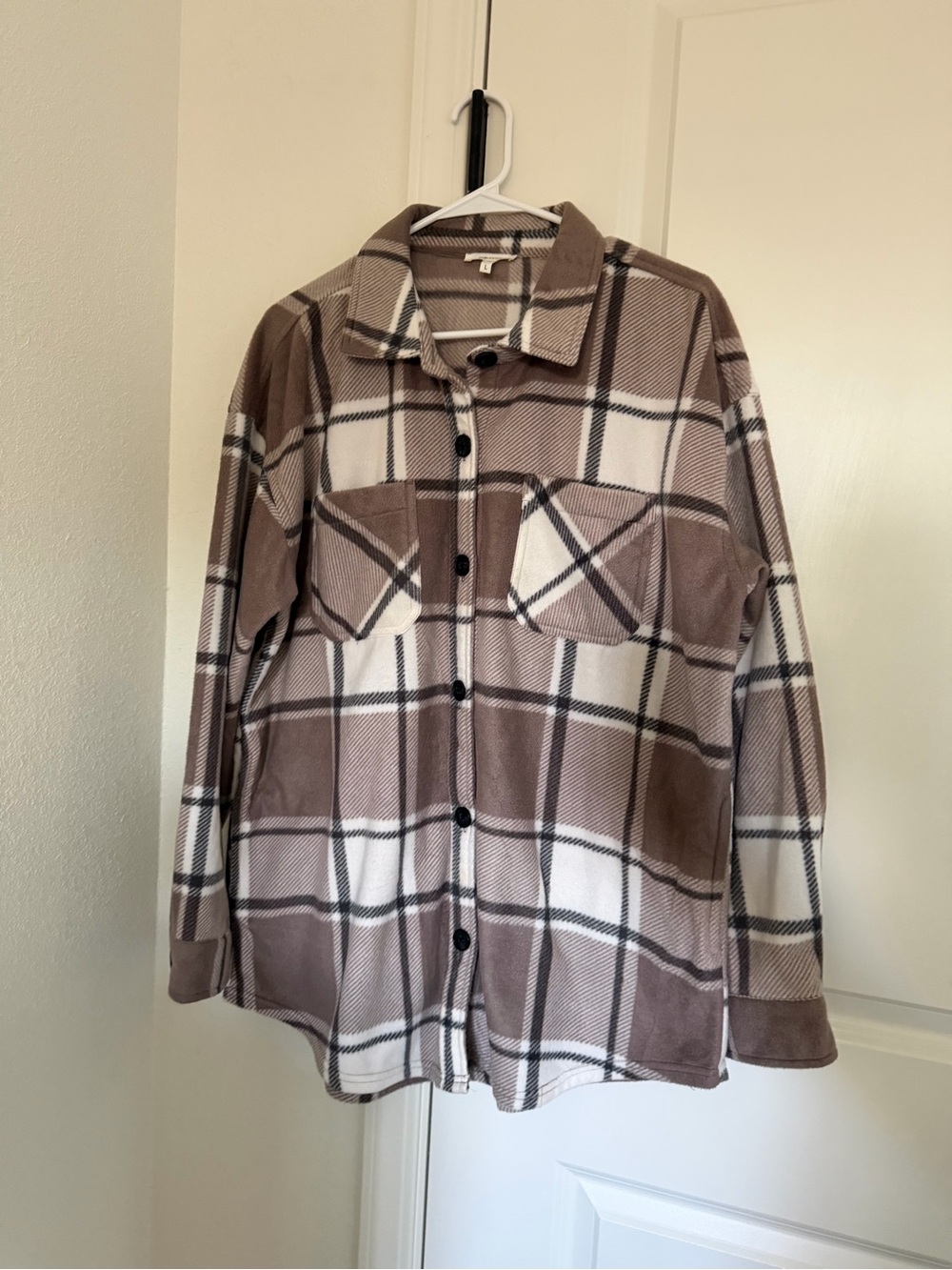 Maurices Plaid Utility Jacket in Brown and White